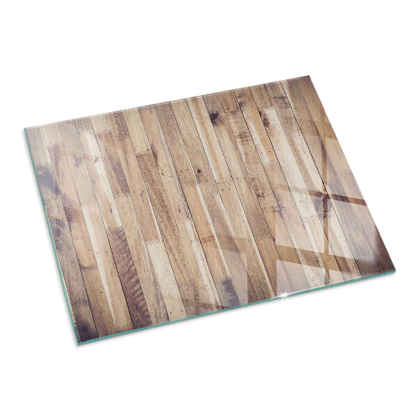 Téglalap alakú kandalló alátét üveg Fa tábla az elrendezésben