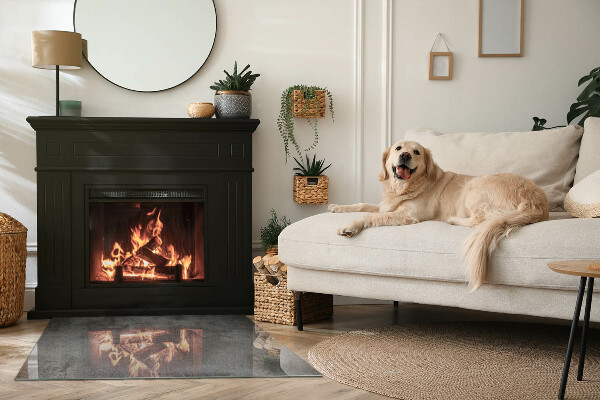 Téglalap alakú kandalló alátét Nyers felületi textúra