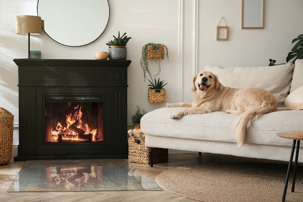 Téglalap alakú kandalló alátét Absztrakt textúra minta