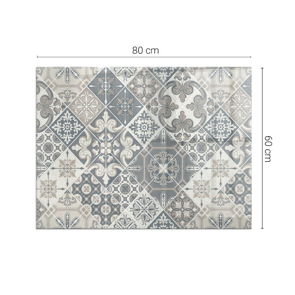 Téglalap alakú kandalló alátét üveg Dekoratív mozaikminta