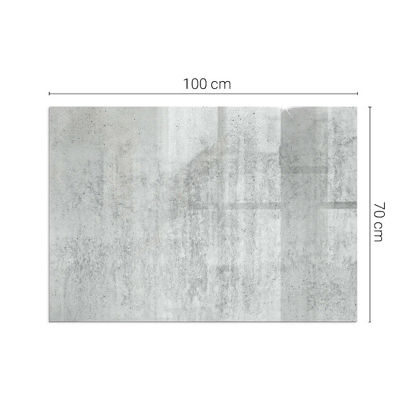 Téglalap alakú üveg kandalló alátét Nyers beton textúra