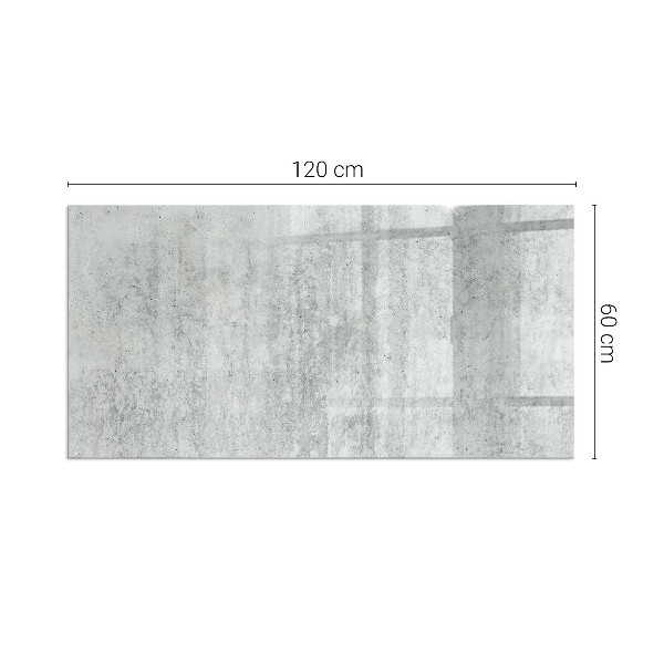 Téglalap alakú üveg kandalló alátét Nyers beton textúra