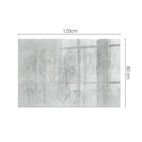 Téglalap alakú üveg kandalló alátét Nyers beton textúra