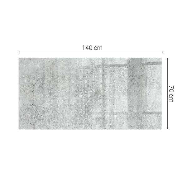 Téglalap alakú üveg kandalló alátét Nyers beton textúra