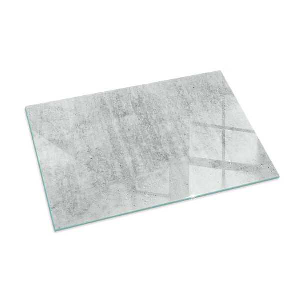 Téglalap alakú üveg kandalló alátét Nyers beton textúra