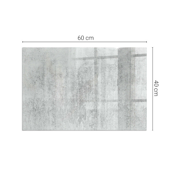 Téglalap alakú üveg kandalló alátét Nyers beton textúra