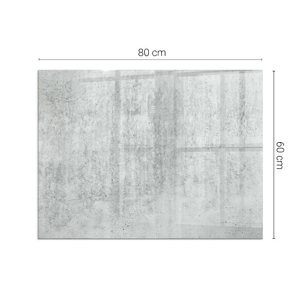 Téglalap alakú üveg kandalló alátét Nyers beton textúra