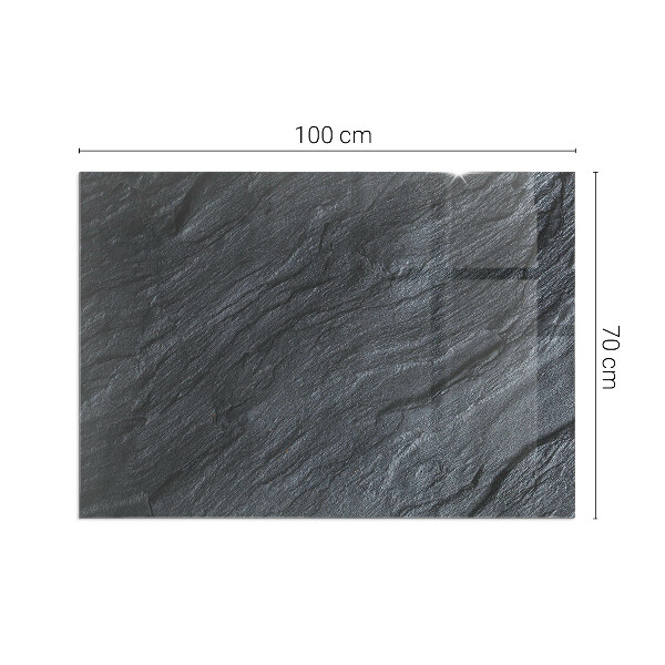 Téglalap alakú üveg kandalló alátét Kő felületi textúra