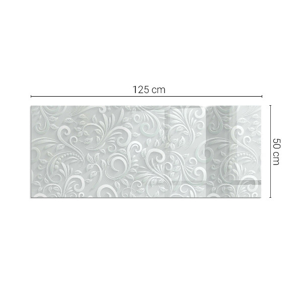 Téglalap alakú kandalló alátét Elegáns növényi minta