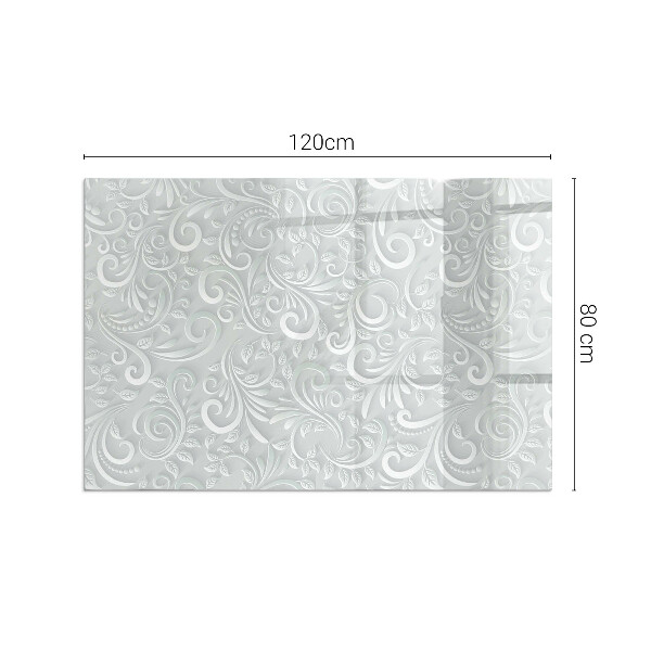 Téglalap alakú kandalló alátét Elegáns növényi minta