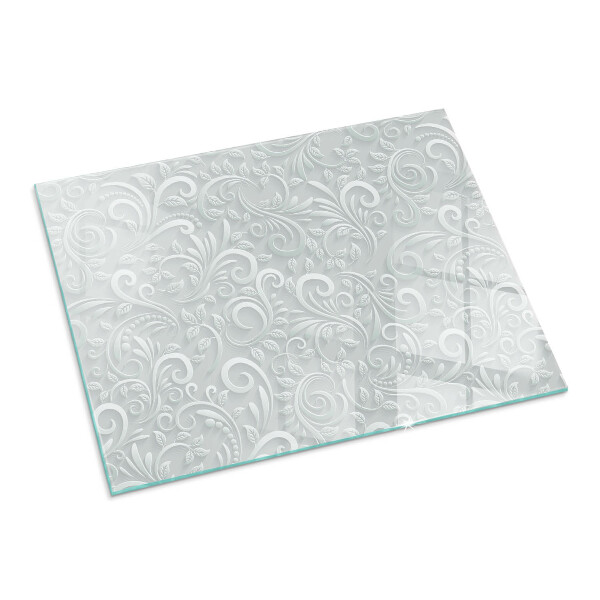 Téglalap alakú kandalló alátét Elegáns növényi minta