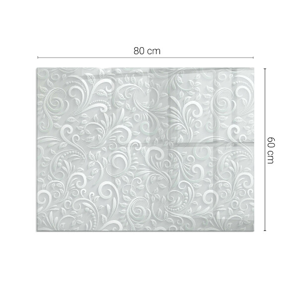 Téglalap alakú kandalló alátét Elegáns növényi minta