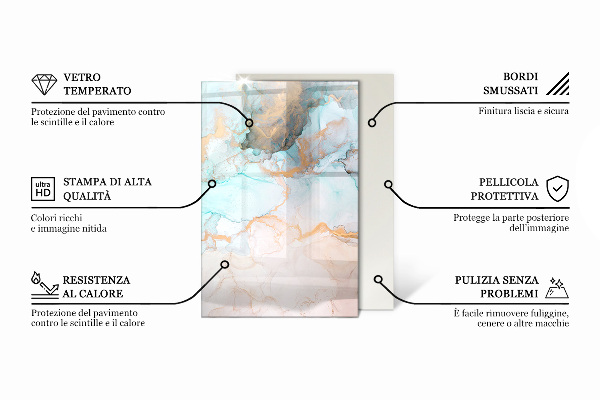 Téglalap alakú kandalló alátét 3D geometrikus minta