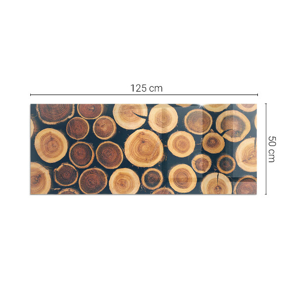 Téglalap alakú kandalló alátét üveg Doboz vágott fával