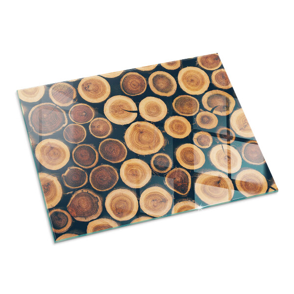 Téglalap alakú kandalló alátét üveg Doboz vágott fával