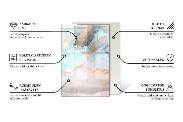 Téglalap alakú kandalló alátét üveg Doboz vágott fával