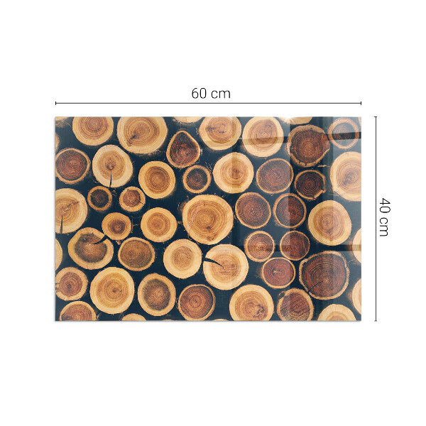 Téglalap alakú kandalló alátét üveg Doboz vágott fával