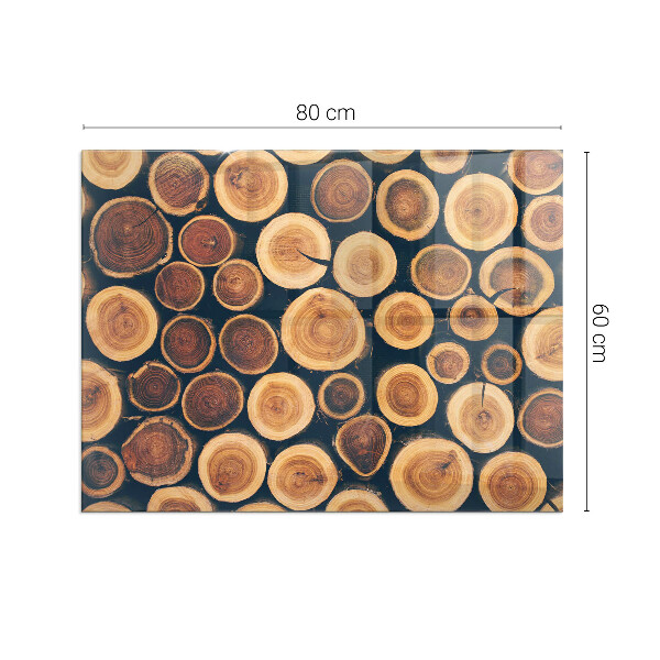 Téglalap alakú kandalló alátét üveg Doboz vágott fával