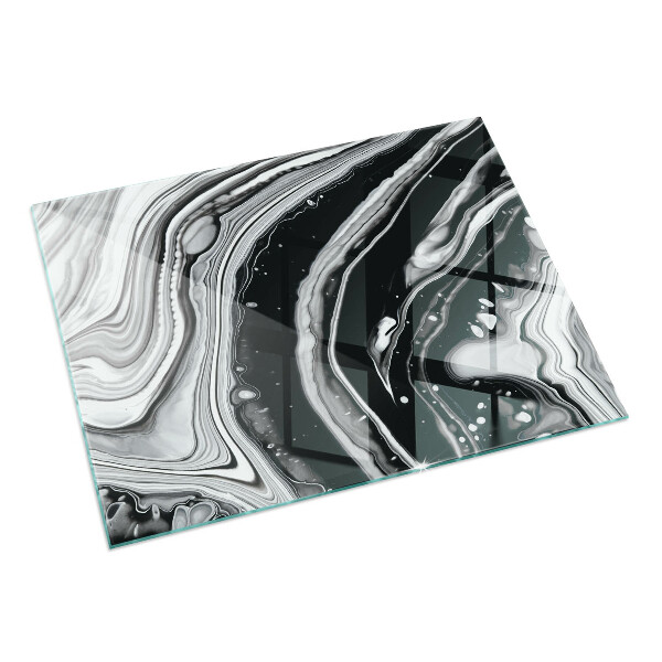 Téglalap alakú üveg kandalló alátét Absztrakt hullámok és vonalak