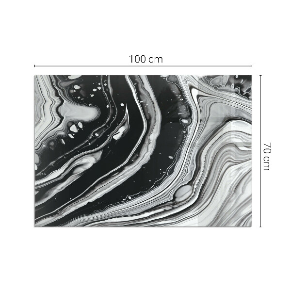 Téglalap alakú üveg kandalló alátét Absztrakt hullámok és vonalak