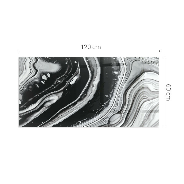 Téglalap alakú üveg kandalló alátét Absztrakt hullámok és vonalak