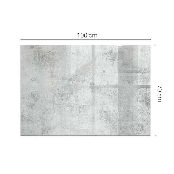 Téglalap alakú kandalló alátét üveg Nyers beton textúra