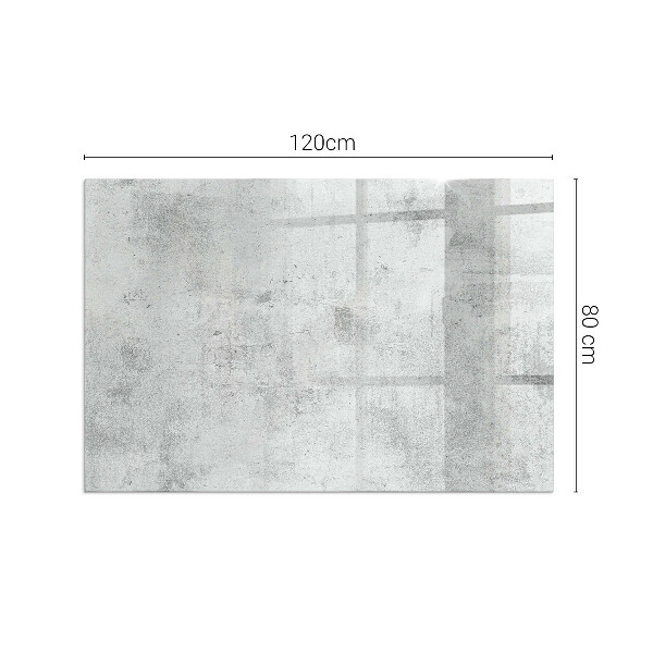 Téglalap alakú kandalló alátét üveg Nyers beton textúra