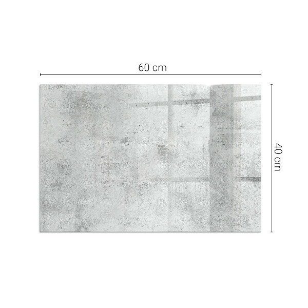 Téglalap alakú kandalló alátét üveg Nyers beton textúra