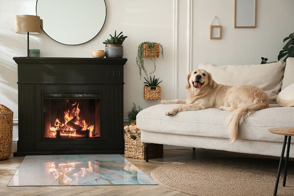 Téglalap alakú üveg kandalló alátét Absztrakt folyadékminta