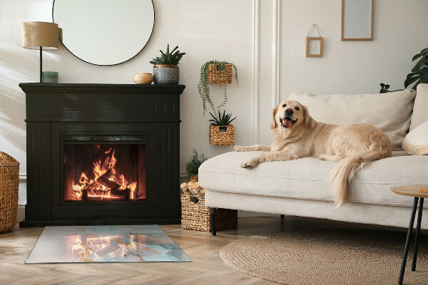 Téglalap alakú üveg kandalló alátét Absztrakt folyadékminta