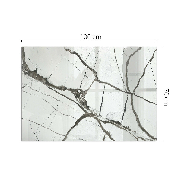 Téglalap alakú kandalló alátét üveg Márvány véna minta