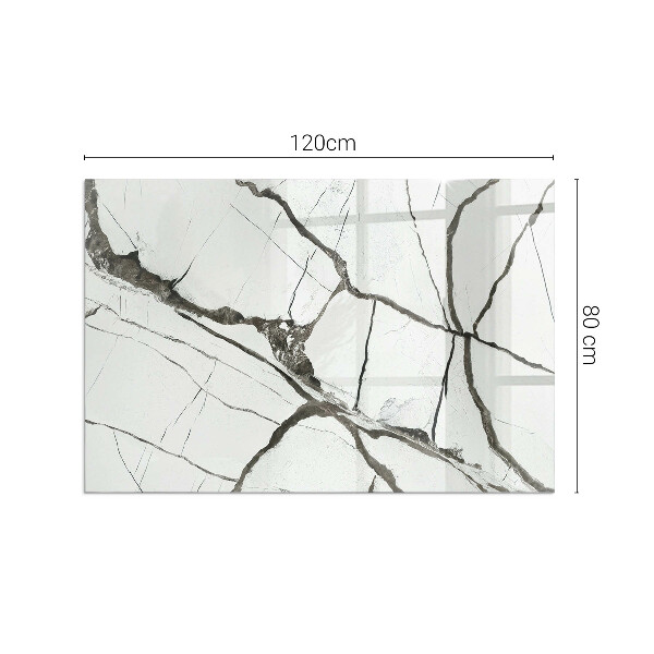 Téglalap alakú kandalló alátét üveg Márvány véna minta