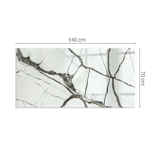 Téglalap alakú kandalló alátét üveg Márvány véna minta