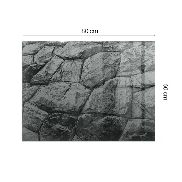 Téglalap alakú kandalló alátét Természetes kő minta