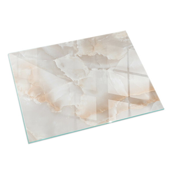 Téglalap alakú kandalló alátét üveg Természetes kő minta