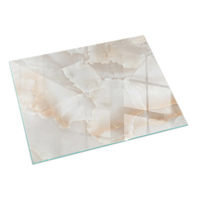 Téglalap alakú kandalló alátét üveg Természetes kő minta