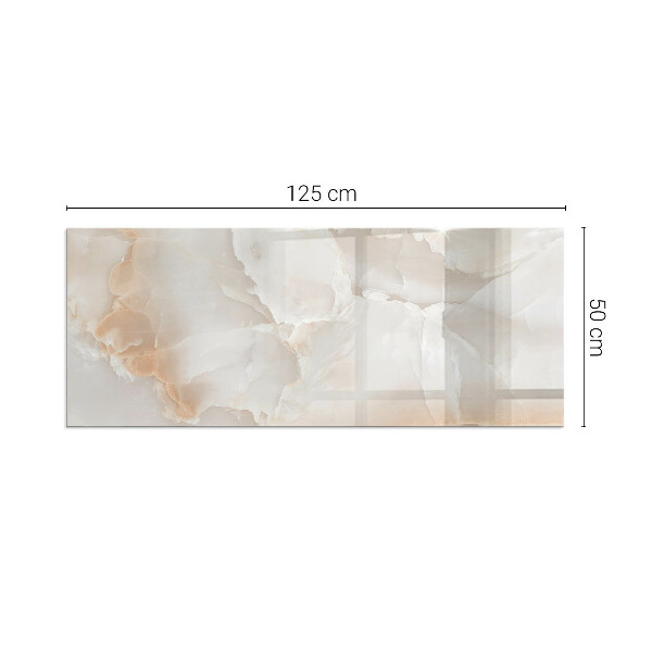 Téglalap alakú kandalló alátét üveg Természetes kő minta
