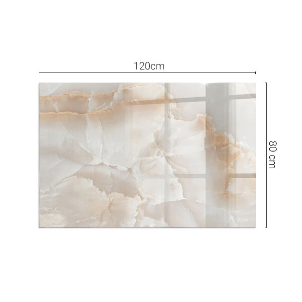 Téglalap alakú kandalló alátét üveg Természetes kő minta