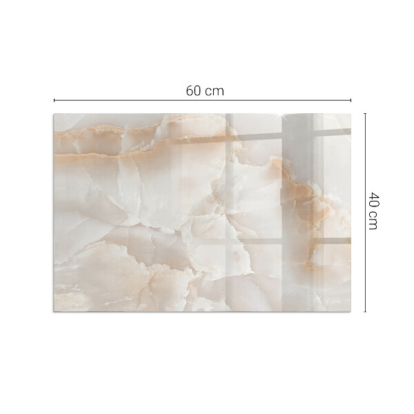 Téglalap alakú kandalló alátét üveg Természetes kő minta