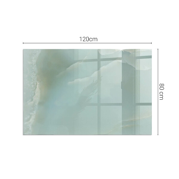 Téglalap alakú üveg kandalló alátét Finom márványminta