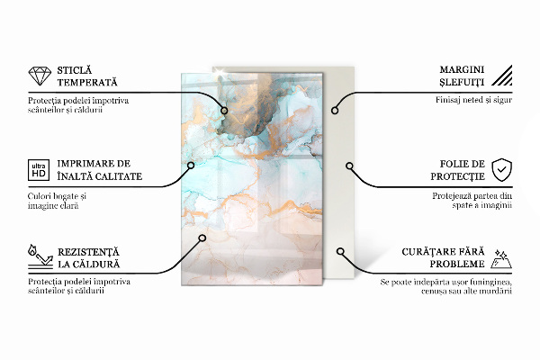 Téglalap alakú kandalló alátét Szürkészöld színű