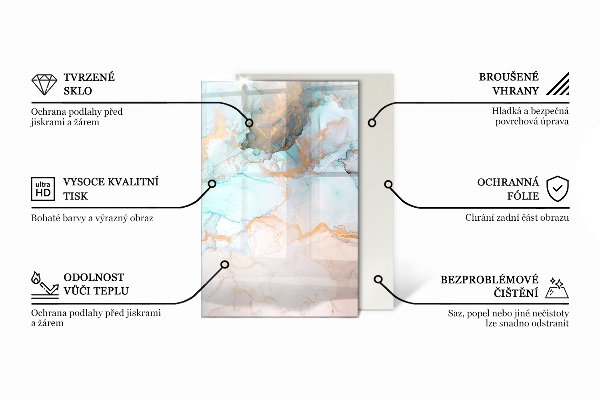 Téglalap alakú kandalló alátét Szín Barna