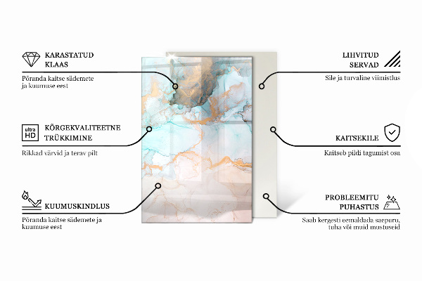 Téglalap alakú kandalló alátét Szín Barna