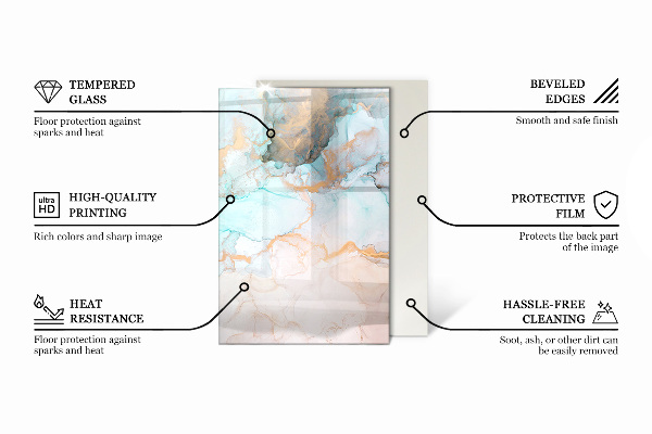 Téglalap alakú kandalló alátét Szín Világoszöld