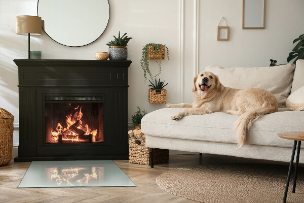 Téglalap alakú kandalló alátét Szín Világoszöld