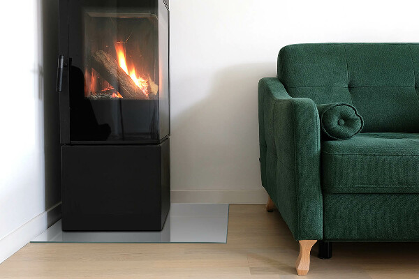 Téglalap alakú kandalló alátét Szín Fehér