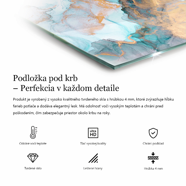 Hatszög alakú üveg kandalló alátét Mozaik minták csempékben