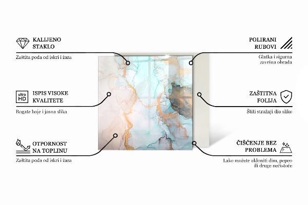 Hatszög alakú kandalló alátét 3D geometrikus minta