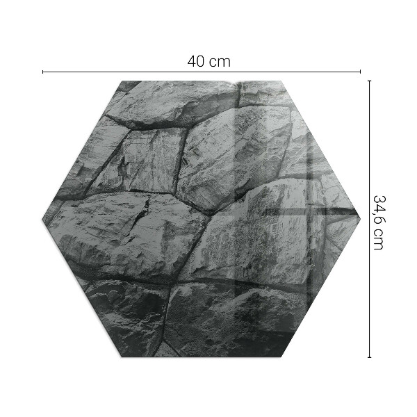 Hatszög alakú kandalló alátét Természetes kő minta