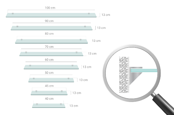 Fürdőszobai polc 40x13 cm